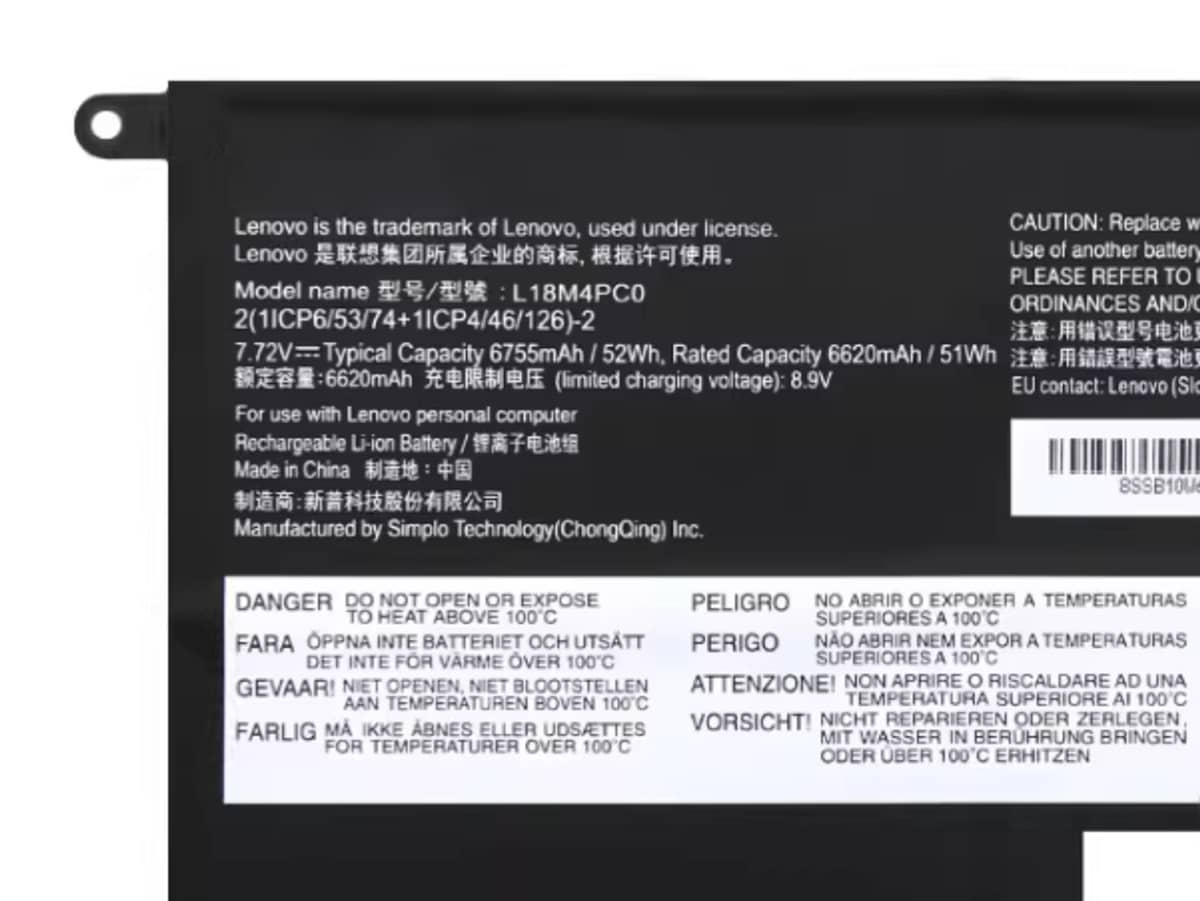 (Bild für) 7.72V 52Wh Laptop Akku für LENOVO 5B10T07386