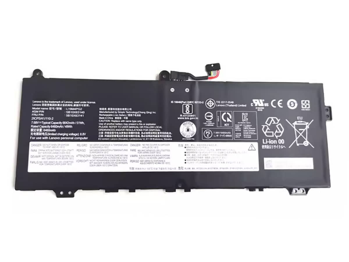 7.68V 51Wh Laptop Akku für LENOVO 5B10X63136