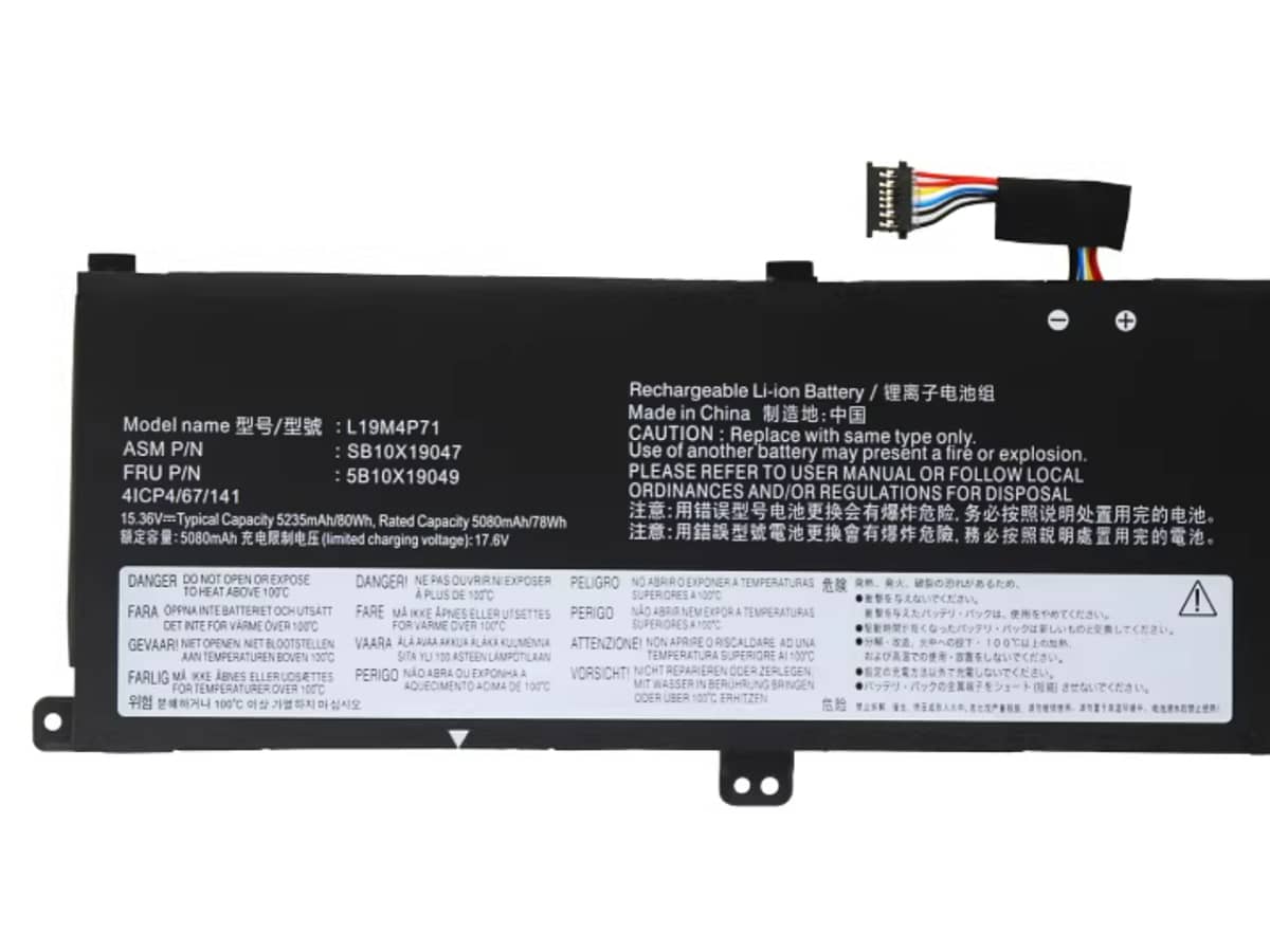 (Bild für) 15.36V 80Wh Laptop Akku für LENOVO 5B10X19050