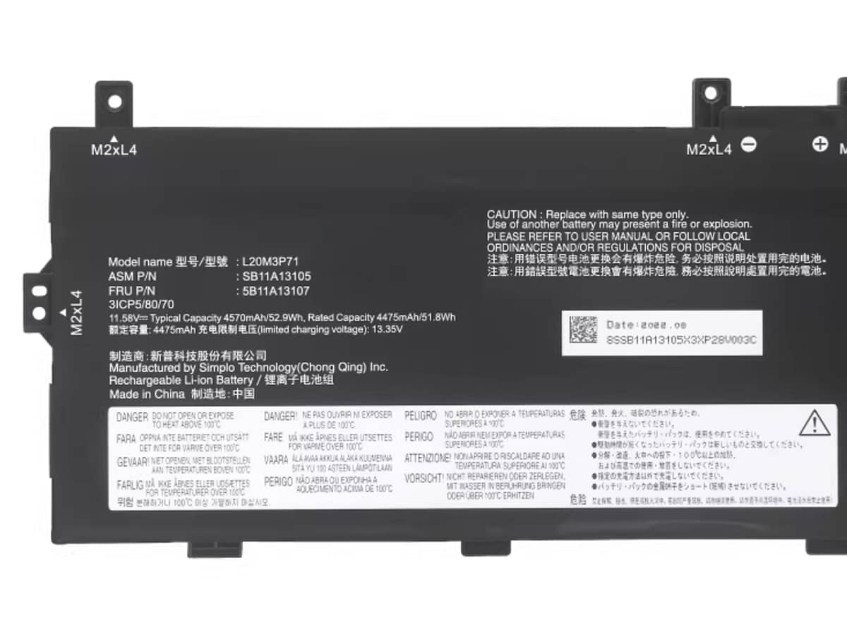(Bild für) 11.58V 52.8Wh Laptop Akku für LENOVO 5B11A13107