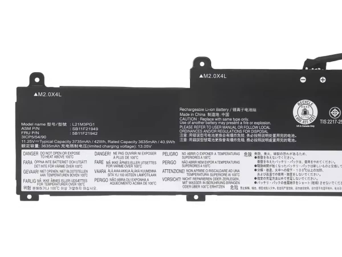 (Bild für) 11.25V 42Wh Laptop Akku für LENOVO ThinkPad L15 Gen 3-21C7002MUE
