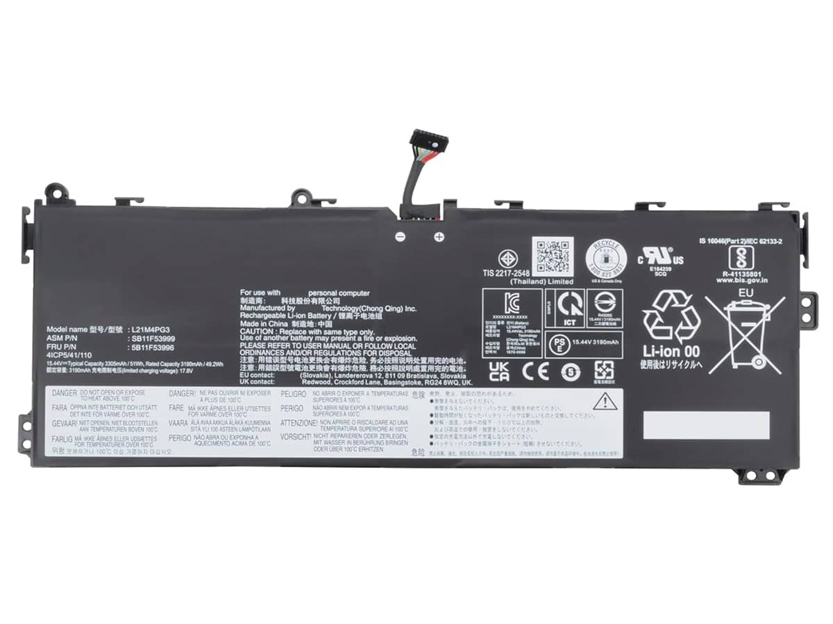 15.44V 51Wh Laptop Akku für LENOVO 13W Yoga Gen 2-82YR0003AK