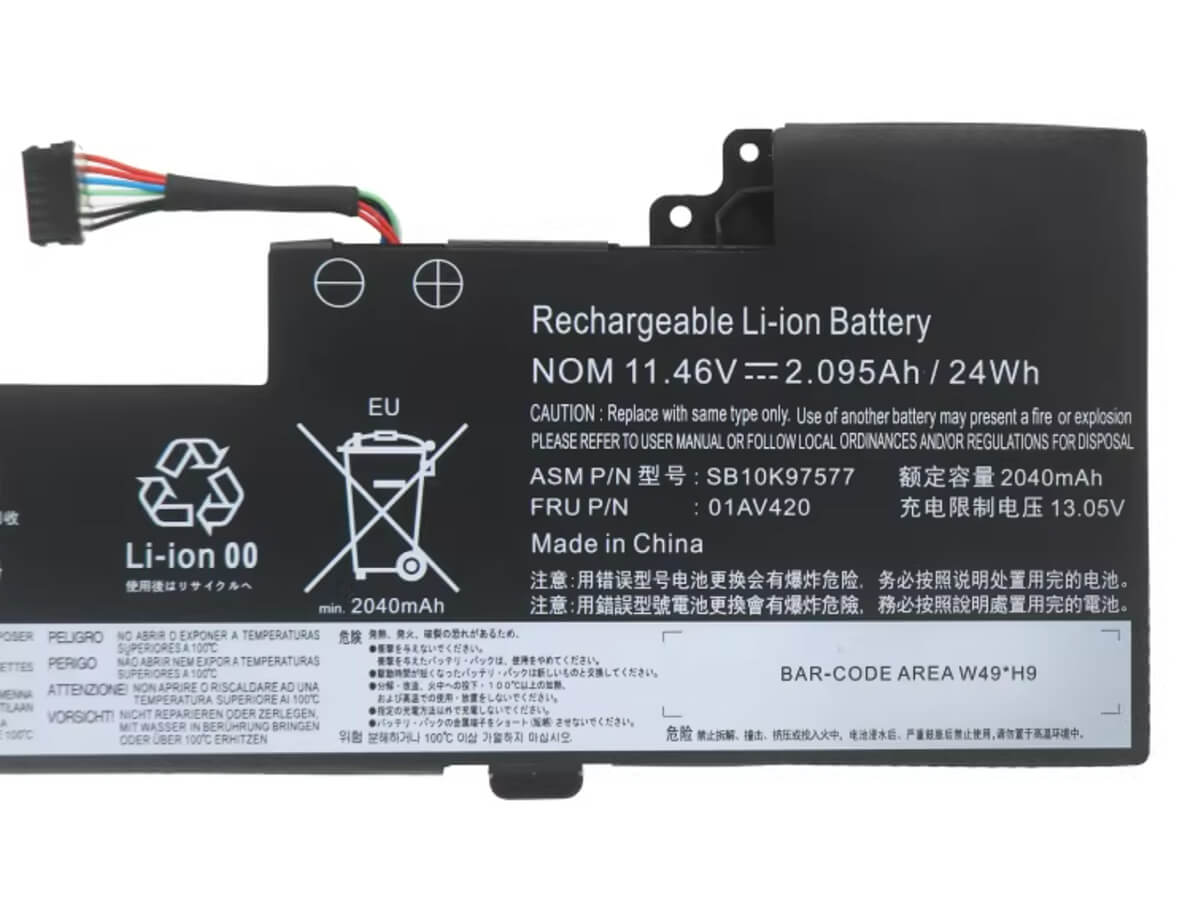 (Bild für) 11.4V 24Wh Laptop Akku für LENOVO 01AV419