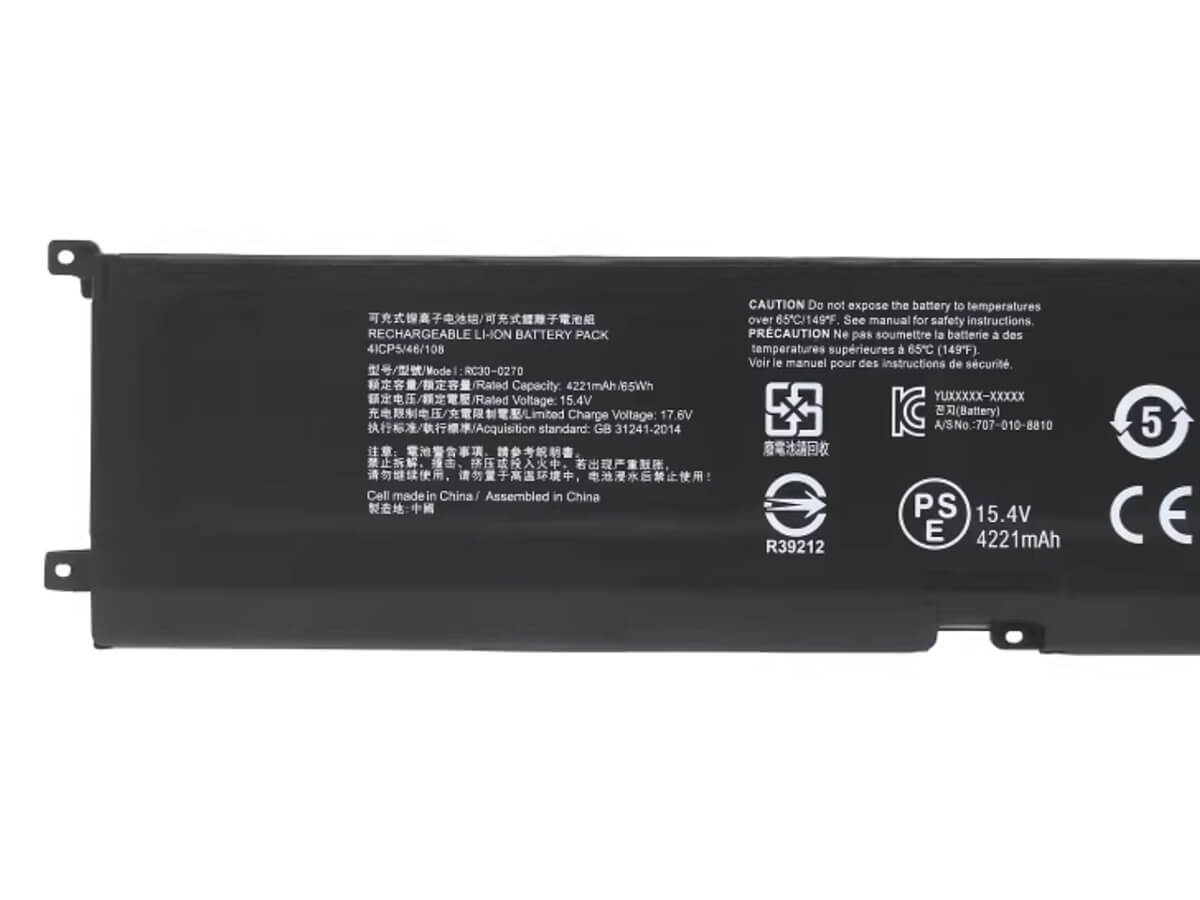 (Bild für) 15.4V 65Wh Laptop Akku für RAZER RC30-0270(4ICP5/46/108)