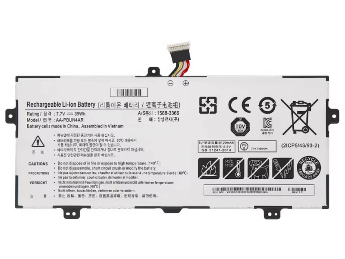 7.7V 39Wh Laptop Akku für SAMSUNG AA-PBUN4AR