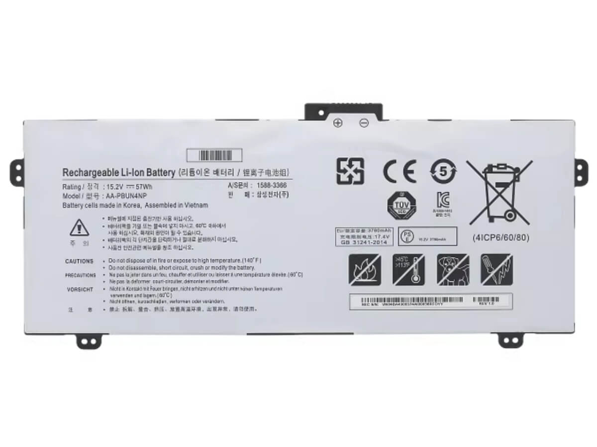 15.2V 57Wh Laptop Akku für SAMSUNG AA-PBUN4NP