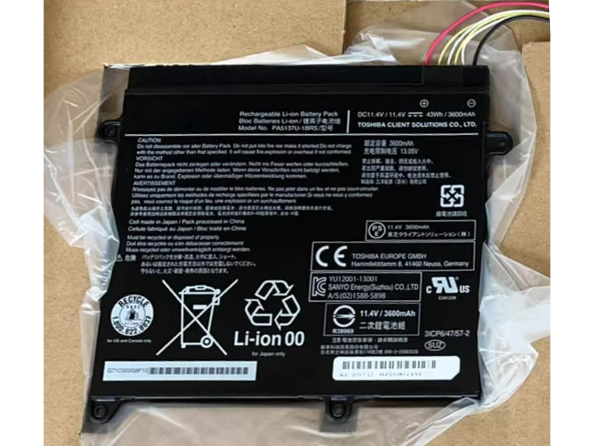 (Bild für) 11.1V 43Wh Laptop Akku für TOSHIBA PA5137U-1BRS