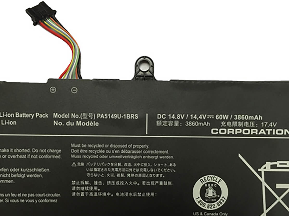 (Bild für) 14.4V 60Wh Laptop Akku für TOSHIBA PA5149U-1BRS