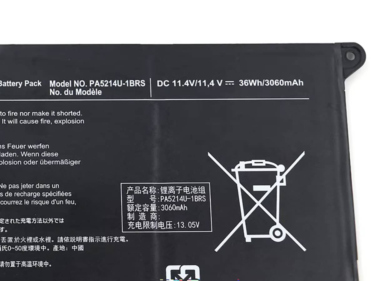 (Bild für) 11.4V 36Wh Laptop Akku für TOSHIBA PA5214U-1BRS